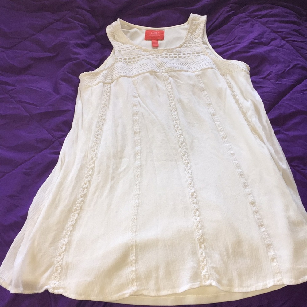 White Crochet Dress